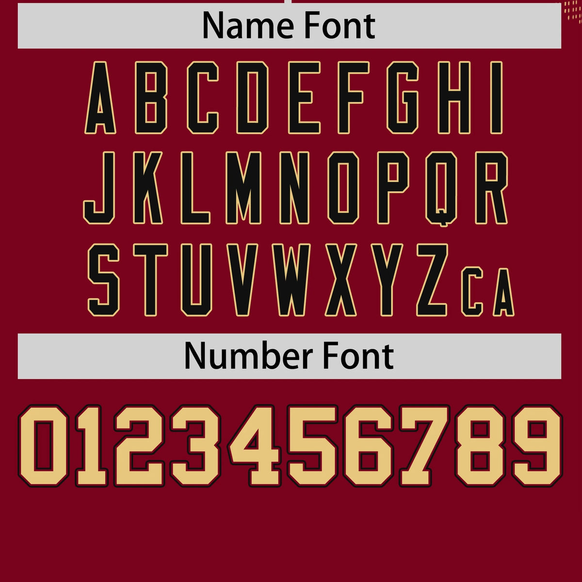 Custom Crimson Khaki Crew Neck Star Style  Design  Performance T-Shirt