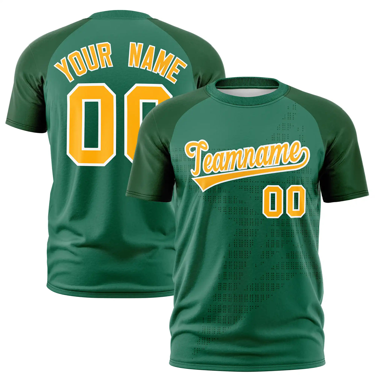 Custom Teal Green Crew Neck Star Style  Design  Performance T-Shirt