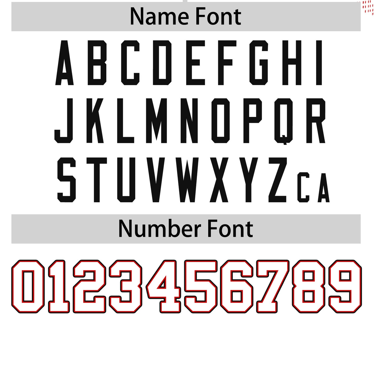 Custom White Red Crew Neck Star Style  Design  Performance T-Shirt