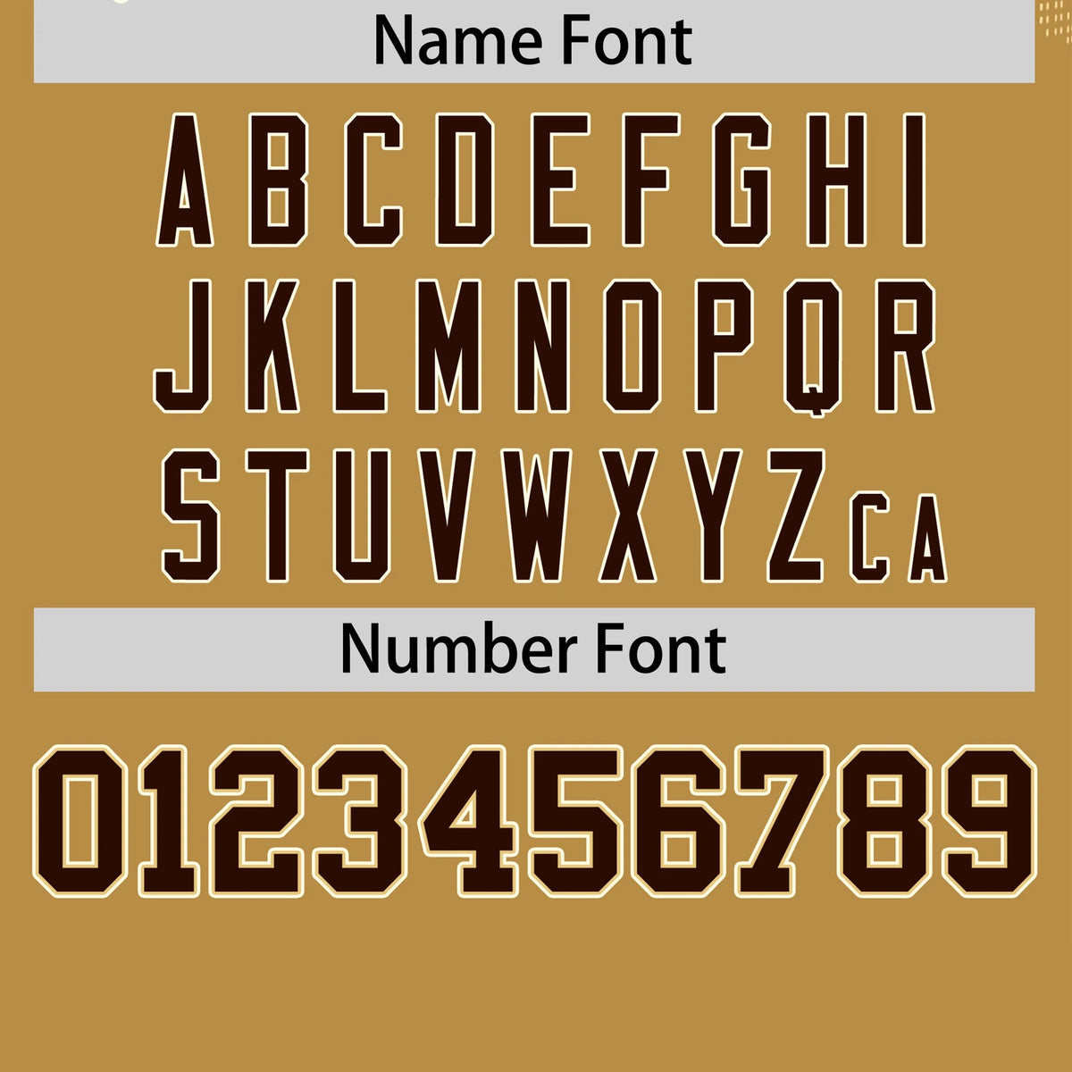 Custom Old Gold Brown Crew Neck Star Style  Design  Performance T-Shirt