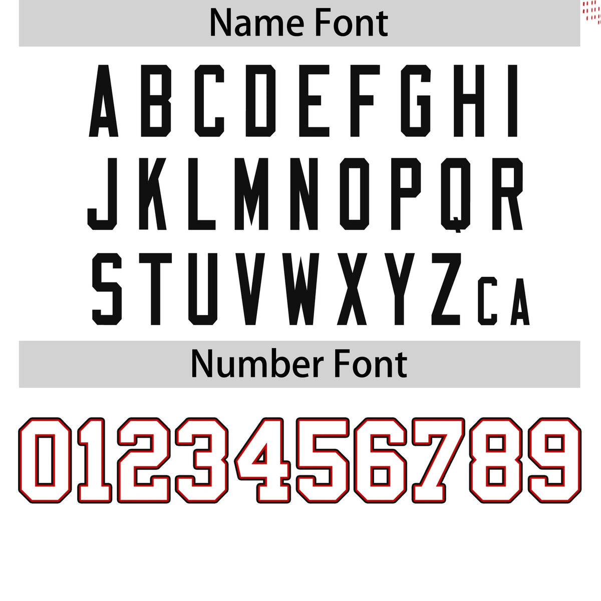 Custom White Red Crew Neck Star Style  Design  Performance T-Shirt