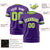 Custom Purple White-Neon Green Color Block Design Performance T-Shirt