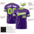 Custom Purple White-Neon Green Color Block Design Performance T-Shirt