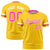 Custom Gold01 White-Pink Color Block Design Performance T-Shirt