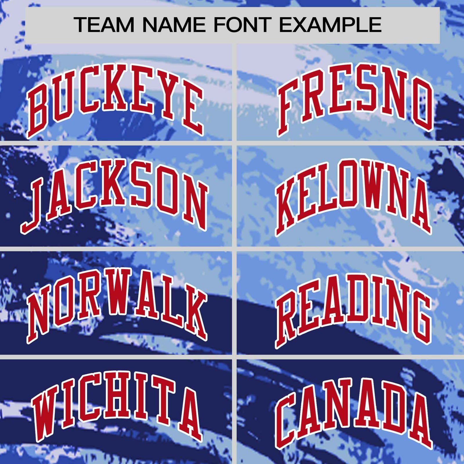 Custom Red Royal Blue Abstract Brush Stroke Performance T-Shirt