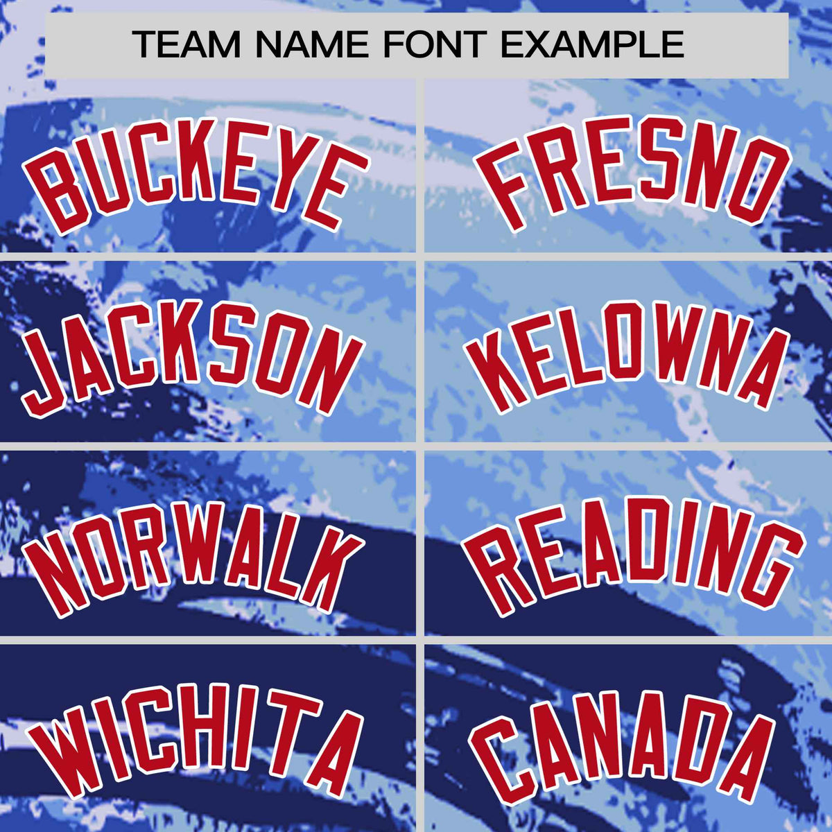 Custom Red Royal Blue Abstract Brush Stroke Performance T-Shirt