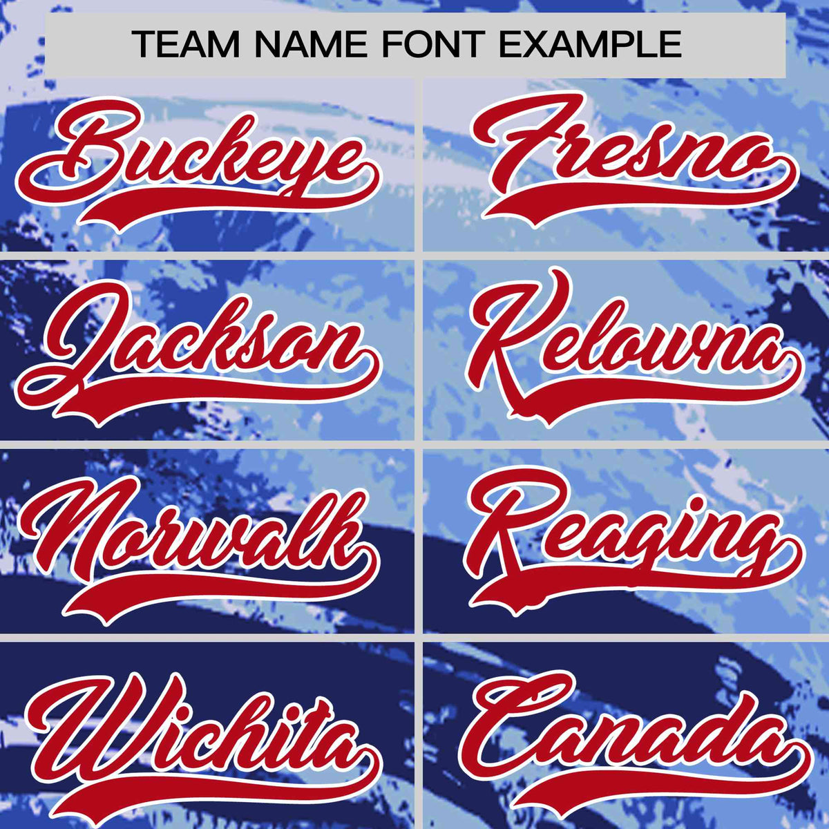 Custom Red Royal Blue Abstract Brush Stroke Performance T-Shirt