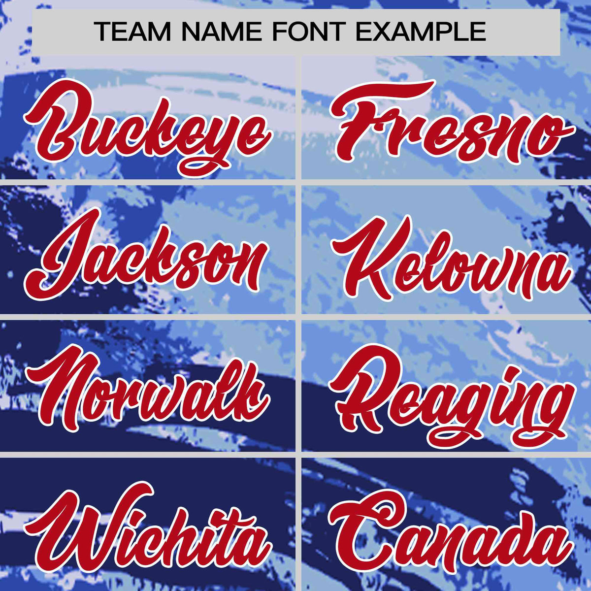 Custom Red Royal Blue Abstract Brush Stroke Performance T-Shirt