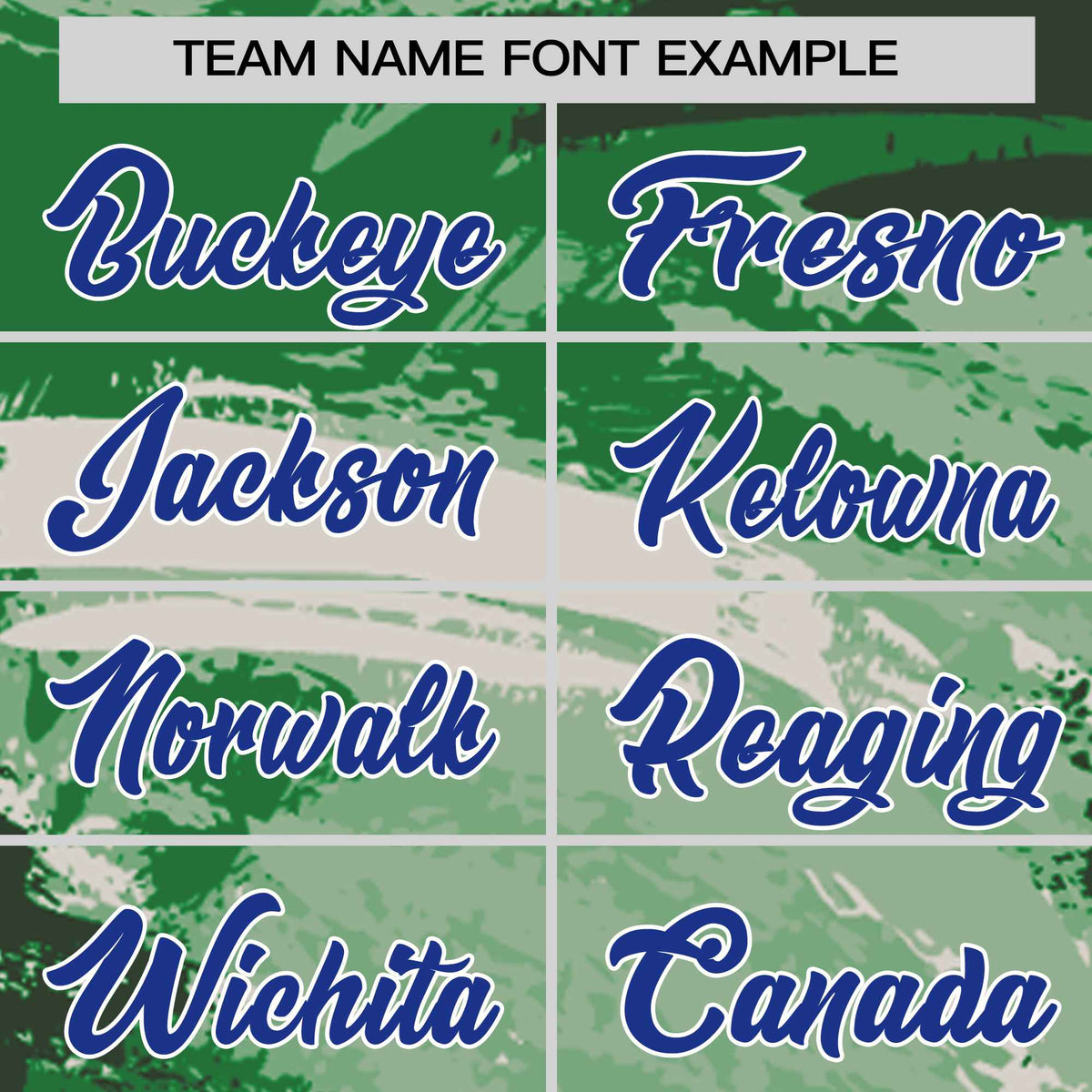Custom Royal Blue Kelly Green Abstract Brush Stroke Performance T-Shirt