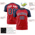 Custom Red Navy Raglan Sleeves Performance T-Shirt