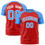 Custom Red Powder Blue Raglan Sleeves Performance T-Shirt