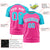 Custom Pink Sky Blue Raglan Sleeves Performance T-Shirt