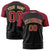 Custom Black Crimson Raglan Sleeves Performance T-Shirt