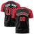 Custom Black Red Raglan Sleeves Performance T-Shirt