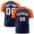 Custom Navy Orange Raglan Sleeves Performance T-Shirt