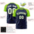 Custom Navy Neon Green Raglan Sleeves Performance T-Shirt