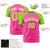 Custom Pink Neon Green Raglan Sleeves Performance T-Shirt