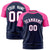 Custom Navy Pink Raglan Sleeves Performance T-Shirt