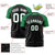 Custom Black Kelly Green Raglan Sleeves Performance T-Shirt