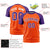 Custom Orange Purple Raglan Sleeves Performance T-Shirt