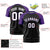 Custom Black Purple Raglan Sleeves Performance T-Shirt