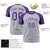 Custom Gray Purple Raglan Sleeves Performance T-Shirt