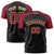 Custom Black Crimson Raglan Sleeves Performance T-Shirt