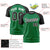 Custom Kelly Green Black Raglan Sleeves Performance T-Shirt