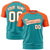 Custom Aqua Orange Raglan Sleeves Performance T-Shirt