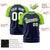 Custom Navy Neon Green Raglan Sleeves Performance T-Shirt