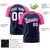 Custom Navy Pink Raglan Sleeves Performance T-Shirt