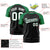 Custom Black Kelly Green Raglan Sleeves Performance T-Shirt