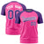 Custom Pink Purple Raglan Sleeves Performance T-Shirt