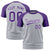 Custom Gray Purple Raglan Sleeves Performance T-Shirt