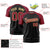 Custom Black Crimson Raglan Sleeves Performance T-Shirt