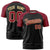 Custom Black Crimson Raglan Sleeves Performance T-Shirt