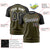 Custom Olive Black Raglan Sleeves Performance T-Shirt