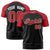 Custom Black Red Raglan Sleeves Performance T-Shirt