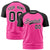 Custom Pink Black Raglan Sleeves Performance T-Shirt