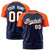 Custom Navy Orange Raglan Sleeves Performance T-Shirt