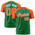 Custom Kelly Green Orange Raglan Sleeves Performance T-Shirt