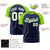 Custom Navy Neon Green Raglan Sleeves Performance T-Shirt