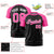 Custom Black Pink Raglan Sleeves Performance T-Shirt