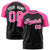 Custom Black Pink Raglan Sleeves Performance T-Shirt