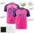 Custom Pink Purple Raglan Sleeves Performance T-Shirt