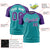 Custom Aqua Purple Raglan Sleeves Performance T-Shirt