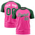 Custom Pink Green Raglan Sleeves Performance T-Shirt