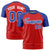 Custom Red Royal Blue Raglan Sleeves Performance T-Shirt