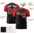 Custom Black Red Raglan Sleeves Performance T-Shirt