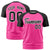 Custom Pink Black Raglan Sleeves Performance T-Shirt